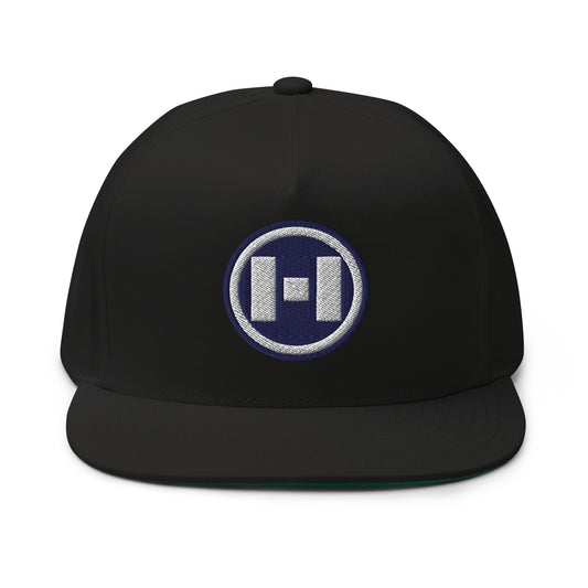 Circle H - Navy Patch - Flat Bill Cap