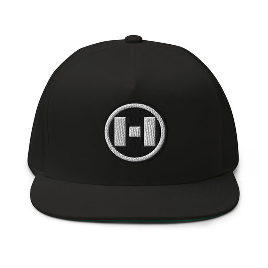 Circle H - Black Patch - Flat Bill Cap